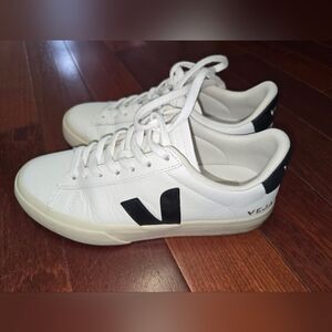 Veja White Sneakers with Black Logo